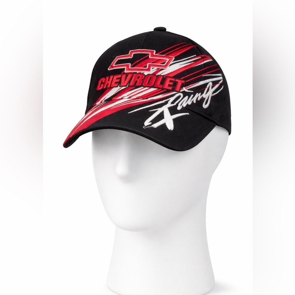 Chevrolet Racing Embroidered Black Red Adjustable Baseball Cap Hat
